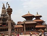 Kathmandu Patan Durbar Square 10 Krishna Mandir, King Yoganarendra Malla Column, Garuda Column, Vishwanath Temple, And Bhimsen Temple